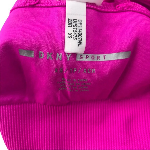 DKNY Sport Low Impact Fitness Sports Bra Pink - Picture 8 of 9